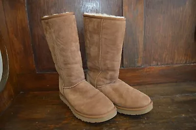 WOMENS UGG Chestnut Classis Suede Tall Boots Size 8 EUC • $29.99