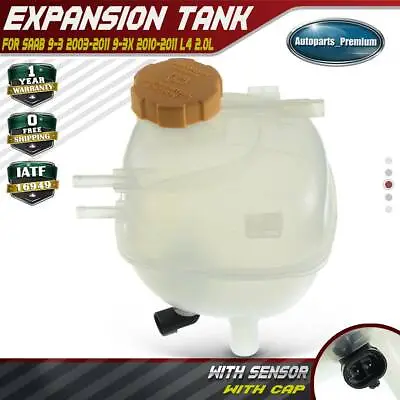 Engine Coolant Expansion Tank W/ Cap For Saab 9-3 03-11 9-3X 10-11 L4 2.0L Front • $25.89