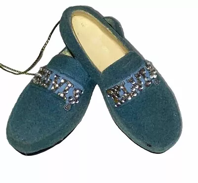 Kurt Adler Christmas Ornament Elvis Presley Blue Suede Shoes With Rhinestones • $12.99