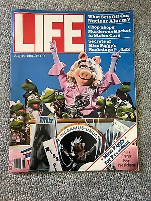 August 1980 Life Magazine Muppet Miss Piggy For President  NO LABEL 1980s Ads • $19.99