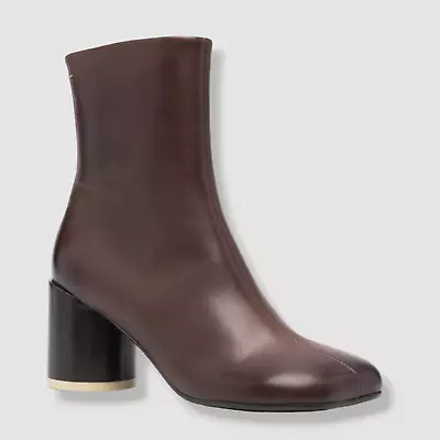 $650 Maison Margiela Women's Brown High Heel Boot Shoes Size EU 36/US 6 • $182.38