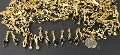 202x Vintage 14K HGE Gold Plated & Black Onyx Signed LIND Pendants Lot Not Scrap • $149.99