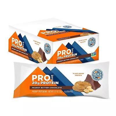 PROBAR - PROTEIN Bar Peanut Butter Chocolate Non-GMO Gluten-Free Healthy Plan... • $29.49