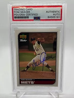 $124.99 • Buy Tom Seaver New York Mets 1998 Upper Deck Retro Signed Autograph PSA DNA