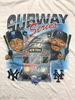 Vintage NY Yankees Mets World Series Subway Series 2000 T-Shirt Gift Fans • $24.90