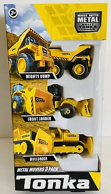 Tonka Metal Movers - 3 Pack - Mighty Dump Truck Front Loader & Bulldozer New • $27.39