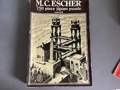 Vintage M. C. Escher WATERFALL-750 Piece Jigsaw Puzzle-see All Photos-complete • £8.99