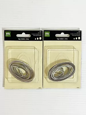 Making Memories Tag Maker Rims Oval Silver 12 Rims Per Pack Lot Of 2 New • $14.20