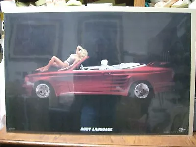 Vintage Dona Spier Body Language 1987 Poster Mercedes Benz 500SL Hot Girl 13493 • $44.97