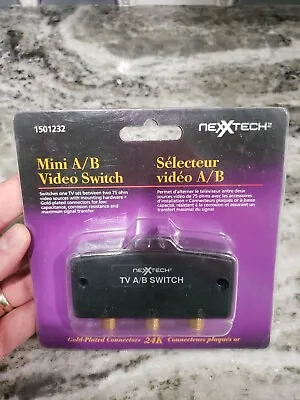 New Nexxtech Mini  A/B Video Selector Switch Antenna Cable Coaxial TV 1501232 • $11.56
