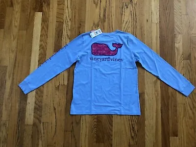 NWT Women's Vineyard Vines LS Blue Profile Mini Whale Fill T-Shirt S M L XL • $37.99