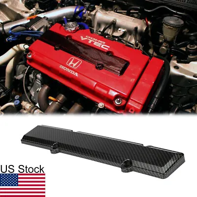 For Honda Civic B16 B18 VTEC  Engine Valve Cover Carbon Fiber Layer Spark Plug • $15.99