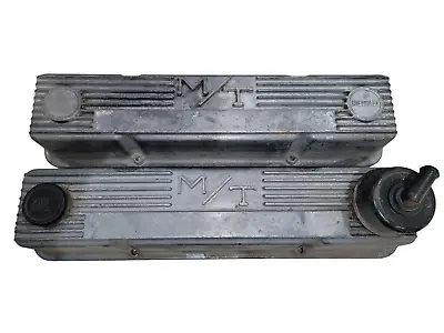 M/T Mickey Thompson Finned Aluminum Valve Covers Small Block Chevy 327 350 400 • $174.99