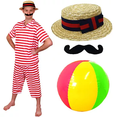 Mens 1920s Bather Costume Victorian Hunk Victorian Gentleman Fancy Dress  • £18.99