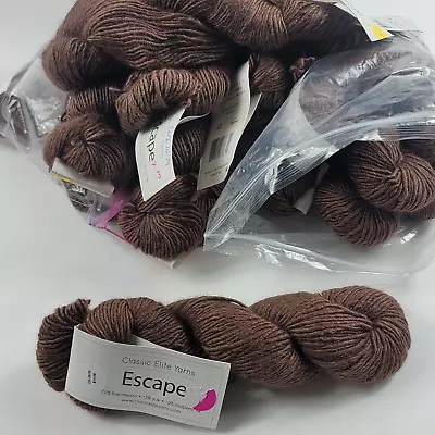 Hank Classic Elite Escape DK Yarn Merino Yak Silk Brown 130 Yd Y11 • $15.99