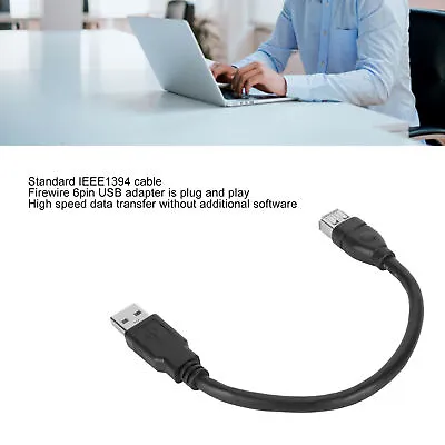Firewire 1394 6 Pin To USB Adapter Cable Female To Male Professional Firewire 6 • £6.96