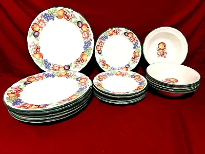 Epoch Collection Market Day 18 Piece Set Of 6 Each Dinner & Salad Plates & Bowls • $114.95