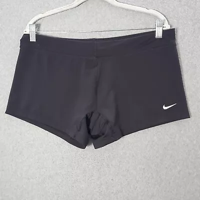 Nike Women Activewear Shorts XL Black Volleyball Performance Logo Dri Fit • $14.89