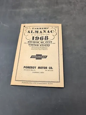 1968 Chevrolet Farmer's Almanac Vol. 151 Vintage Dealership With Advertising  • $13