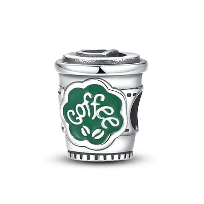 Takeaway Coffee Bean Cup Mug Bead Charm Sterling Silver 925  • £14.99