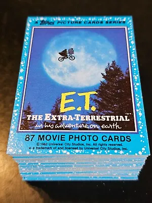 1982 Topps E.T. The Extra Terrestrial Complete 87 Card Set • $12