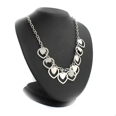 Qvc Steel By Design Stainless Steel Multi Heart 20  Necklace SOLD OUT $56 • $26.09