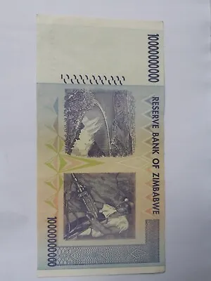 Zimbabwe Ten Billion Dollars Banknotes Used  • £3.55