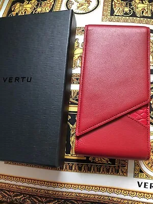 NEW Vertu Aster Or Signature Touch 4.7  Calf Case With Alligator Trimming RED   • $149.99