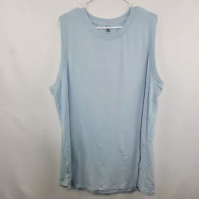 Mono B Light Blue Sleeveless Athletic Cotton Tee Shirt Top Women's Plus Size 3XL • $12