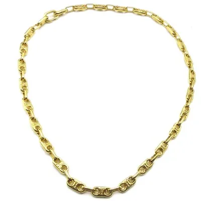Celine Macadam Gold Chain Pendant Necklace 140345 • $358