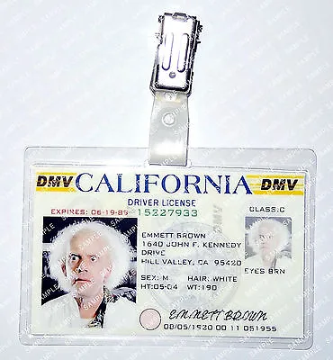 Back To The Future Emmett Brown DL Cosplay Prop Gift Costume Comic Con Halloween • $13.52