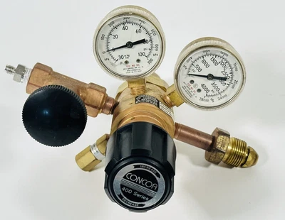 $28.46 • Buy CONCOA 400 Series Inert Gas Dual 100/4000 PSI Gauges Pressure Regulator 412-2331