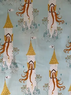 Far Far Away 2 Heather Ross Rapunzel & Tower Fairytale Fabric Design 51197 35in • $12.50