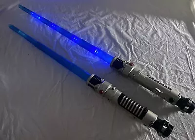 Hasbro 2 Star Wars 2006 Blue Skywalker Lightsabers Spring Loaded For Parts READ • $21.87