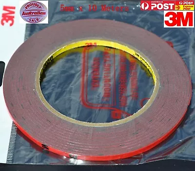 5MM X 10M Meters Genuine 3M Double Sided Tape Car Automotive Foam Attachment • $6.99