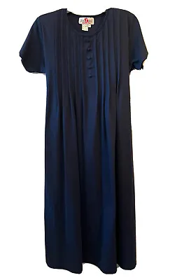 $31.50 • Buy Zero 2 Nine Maternity Navy Blue Pullover Elastic Waist Belt Casual Work Dress  M
