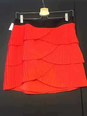 £20 • Buy Ted Baker Jessa Pleated Layered Red Skirt Size 2 / Small