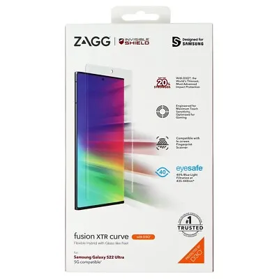 ZAGG InvisibleShield Fusion XTR Curve Screen Protector For Galaxy S22 Ultra • $32.95