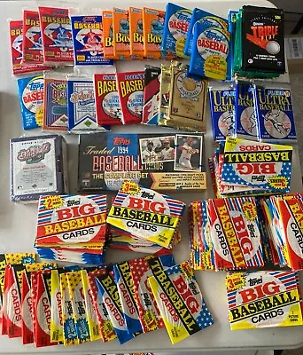 Huge 136 Baseball Pack / Set Lot - 80s 90s Vintage Packs/Sets Topps UD NLB • $4.99