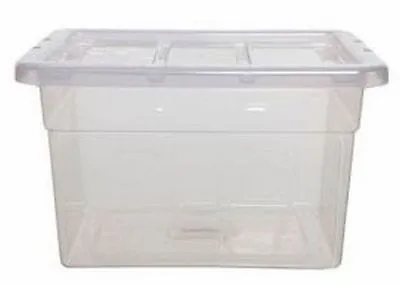 40cm Spacemaster Maxi Clear 20 Litre Storage Box With Lid - 40 X 33 X 25 • £7.85