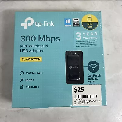 TP-Link TL-WN823N Wireless N300 Mini USB Wireless Adapter • $24.88