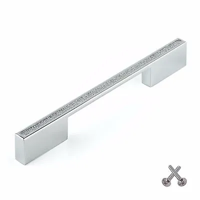 Glitter Handle Chrome Sparkle Effect Kitchen & Bedroom Handle Cabinet Handle NEW • £4.99