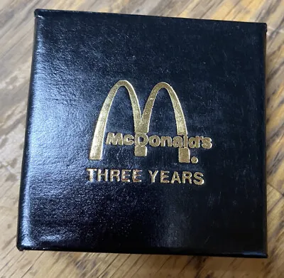 Authentic McDonalds Crew Member 1 2 & 3 Years Of Service Lapel Hat Pinback Pin • $15