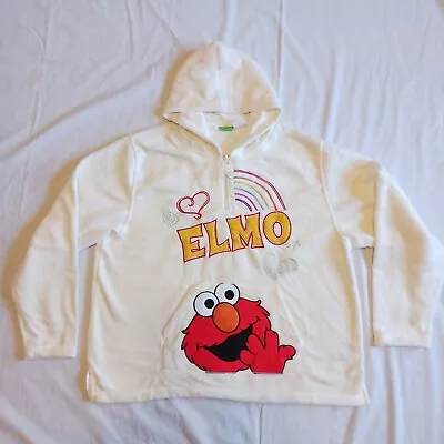 Sesame Street ELMO Fleece Sweatshirt Hoodie Women's XL Embroidered • $24.99