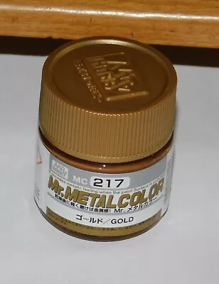 MR HOBBY MR METAL COLOR (COLOUR) MC 217 GOLD  10ml POT PAINT • £3.50