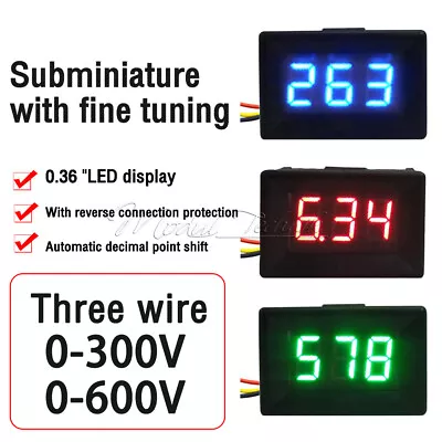 DC 0-300V 0-600V 0.56   /0.36   Mini LED Digital Voltmeter Voltage Meter Tester • $4.25