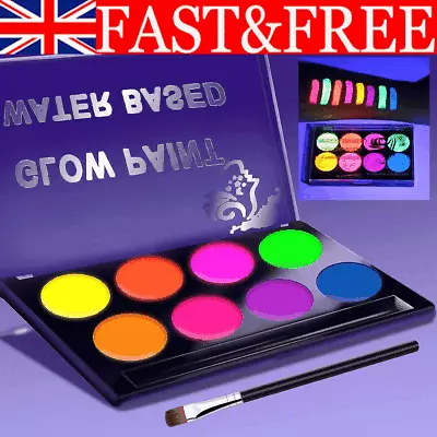 Face Paint Kit Professional Body Party Halloween Washable 8 Colour Palette UK • £4.89