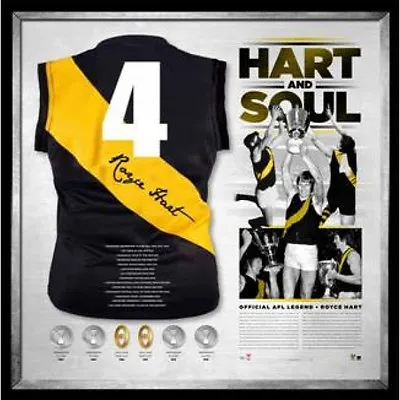 $995 • Buy Royce Hart Richmond Hart And Soul Hand Signed Framed Jumper Tigers Afl Martin 