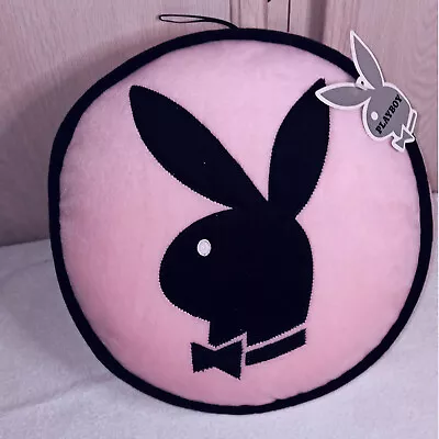 Playboy Round Pillow Pink With Black Rabbit Head  NWT  • $49.99