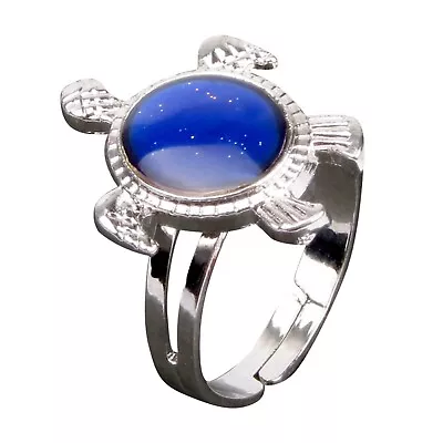 Charm Personalized Turtle Temperature Sensing Color Changing Pendant Rings For • $8.55